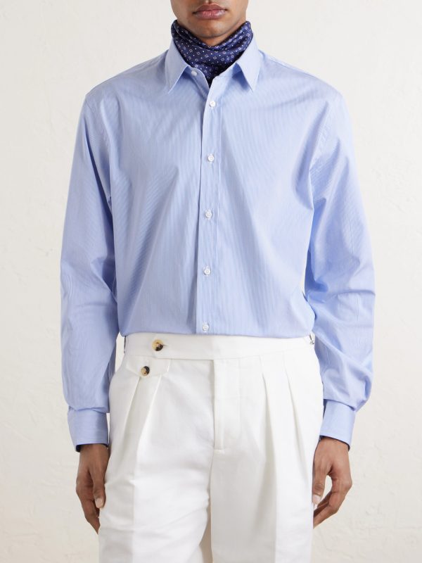 Striped Cotton-Poplin Shirt - FR Striped Cotton-Poplin Shirt - FR