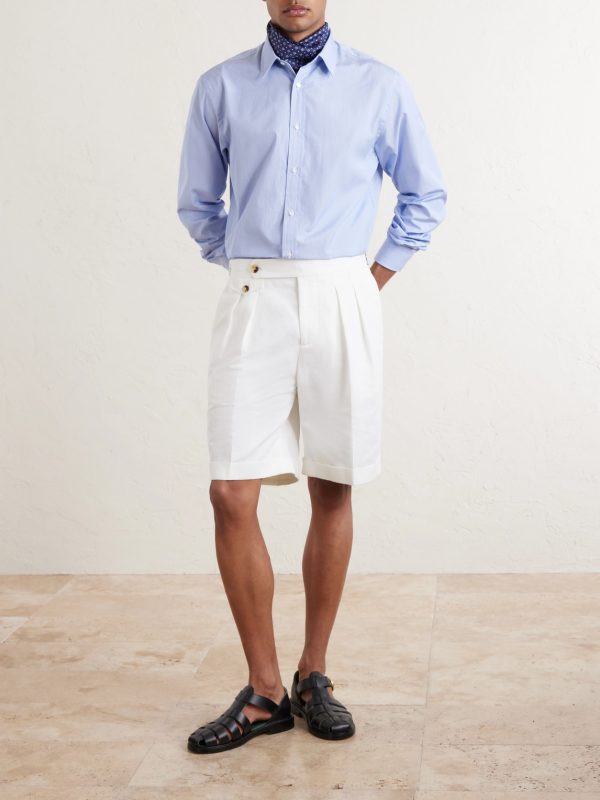 Striped Cotton-Poplin Shirt - OU Striped Cotton-Poplin Shirt - OU