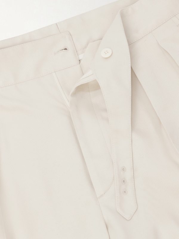 Straight-Leg Pleated Silk-Gabardine Trousers - E1
