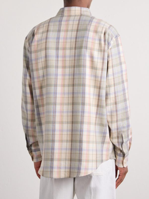 Checked Hemp and Cotton-Blend Twill Shirt - BK Checked Hemp and Cotton-Blend Twill Shirt - BK