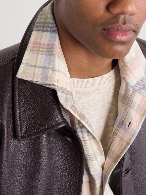 Checked Hemp and Cotton-Blend Twill Shirt - CU Checked Hemp and Cotton-Blend Twill Shirt - CU