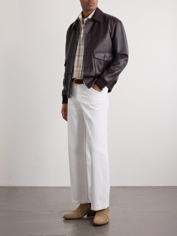 Checked Hemp and Cotton-Blend Twill Shirt - OU Checked Hemp and Cotton-Blend Twill Shirt - OU