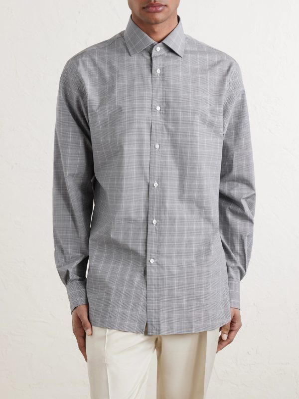 Checked Cotton-Poplin Shirt - CU Checked Cotton-Poplin Shirt - CU