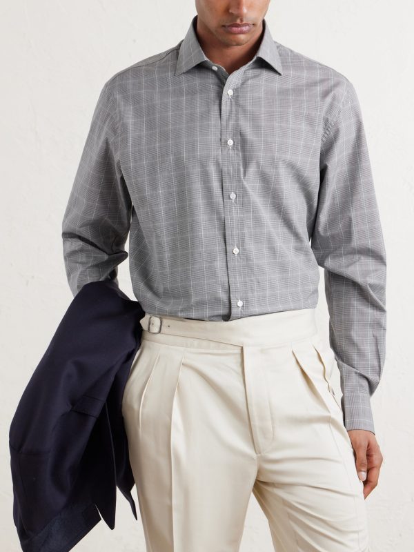 Checked Cotton-Poplin Shirt - FR Checked Cotton-Poplin Shirt - FR
