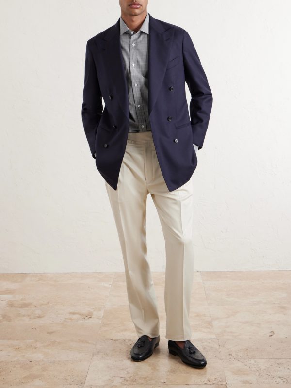 Checked Cotton-Poplin Shirt - OU Checked Cotton-Poplin Shirt - OU