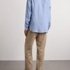 Camp-Collar Linen-Chambray Shirt - BK Camp-Collar Linen-Chambray Shirt - BK