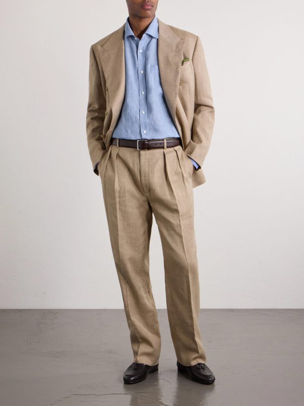 Camp-Collar Linen-Chambray Shirt - OU Camp-Collar Linen-Chambray Shirt - OU