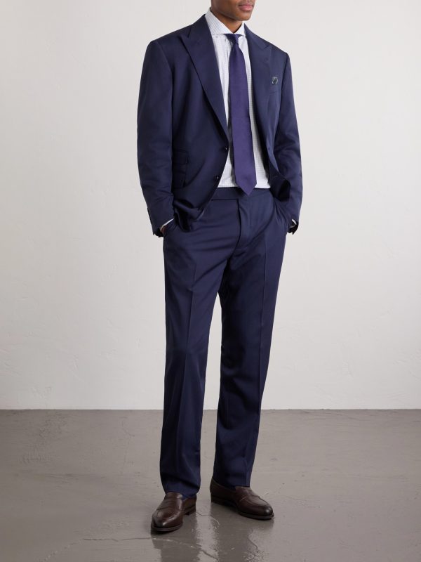 Cutaway-Collar Checked Cotton-Poplin Shirt - OU