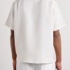 + Wimbledon Camp-Collar Embroidered Silk and Linen-Blend Shirt - BK + Wimbledon Camp-Collar Embroidered Silk and Linen-Blend Shirt - BK