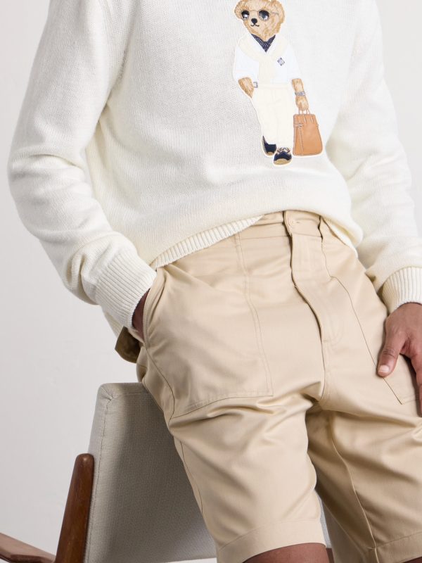 Straight-Leg Silk-Twill Shorts - CU