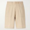 Straight-Leg Silk-Twill Shorts