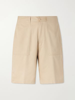Straight-Leg Silk-Twill Shorts