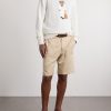 Polo Bear Logo-Appliquéd Leather-Trimmed Knitted Silk and Linen-Blend Sweater - OU