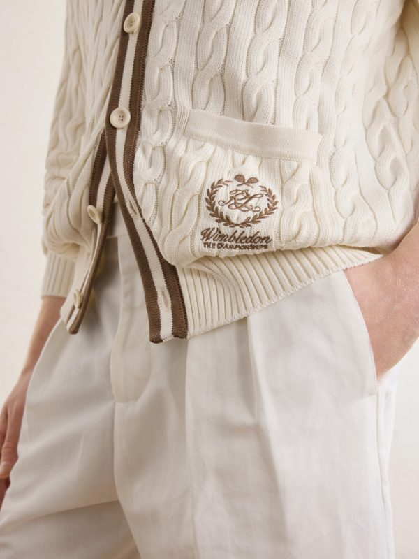 + Wimbledon Capsule Cotton and Silk Cardigan - CU + Wimbledon Capsule Cotton and Silk Cardigan - CU