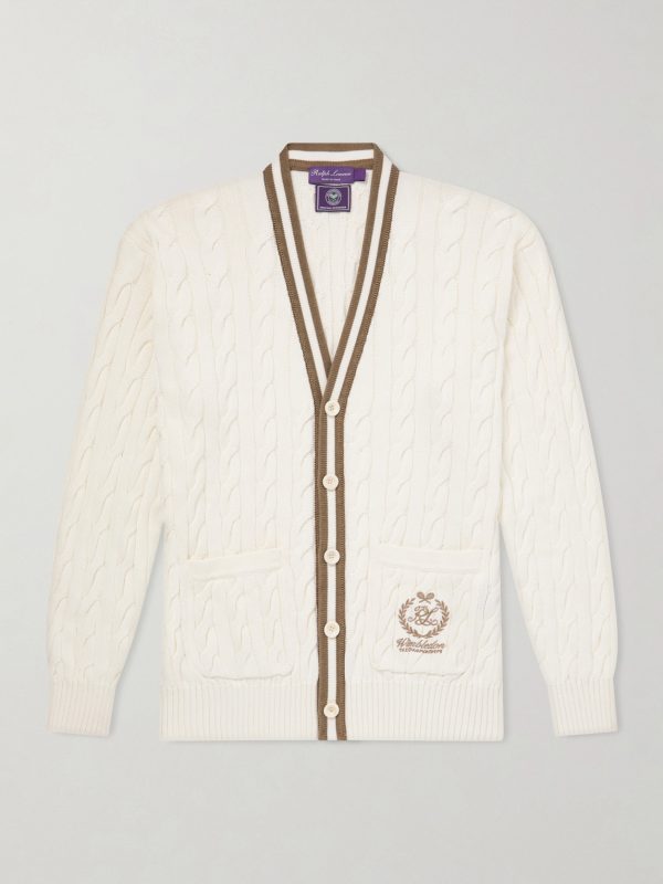 + Wimbledon Capsule Cotton and Silk Cardigan + Wimbledon Capsule Cotton and Silk Cardigan