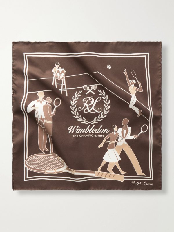 +Wimbledon Printed Silk-Twill Pocket Square - FR