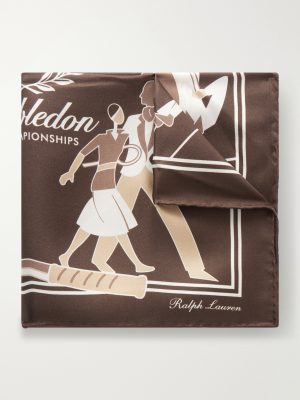 +Wimbledon Printed Silk-Twill Pocket Square +Wimbledon Printed Silk-Twill Pocket Square