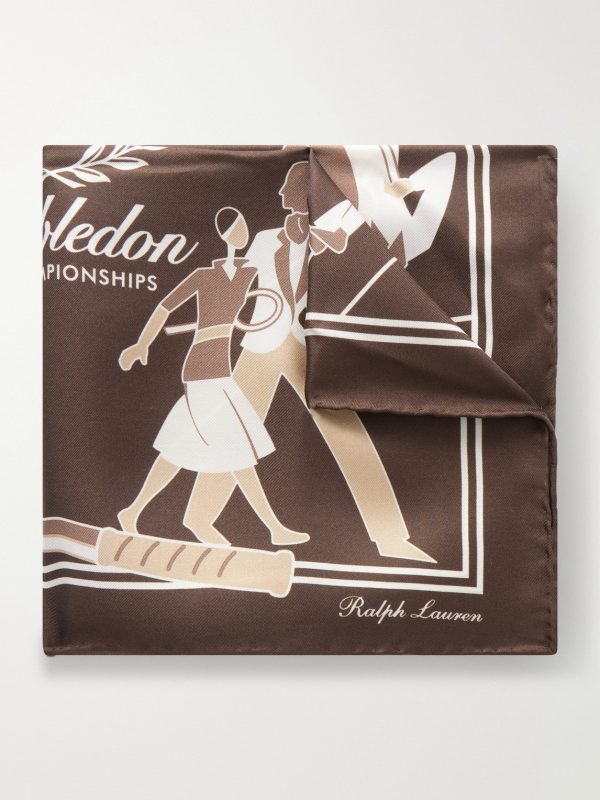 +Wimbledon Printed Silk-Twill Pocket Square