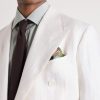 Double-Breasted Herringbone Linen Suit Jacket - CU