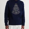 Logo-Appliquéd Cotton-Blend Sweater - FR Logo-Appliquéd Cotton-Blend Sweater - FR