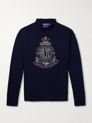 Logo-Appliquéd Cotton-Blend Sweater