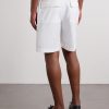 Straight-Leg Stretch-Cotton Twill Shorts - BK