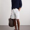 Straight-Leg Stretch-Cotton Twill Shorts - OU