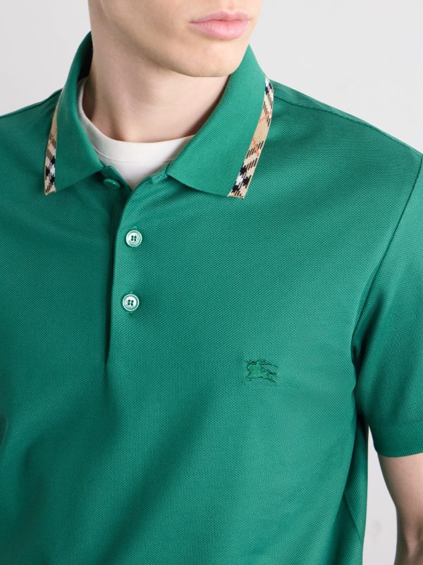 Logo-Embroidered Checked Cotton-Piqué Polo Shirt - CU Logo-Embroidered Checked Cotton-Piqué Polo Shirt - CU