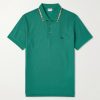 Logo-Embroidered Checked Cotton-Piqué Polo Shirt Logo-Embroidered Checked Cotton-Piqué Polo Shirt