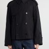 Cropped Cotton-Gabardine Trench Coat - FR Cropped Cotton-Gabardine Trench Coat - FR