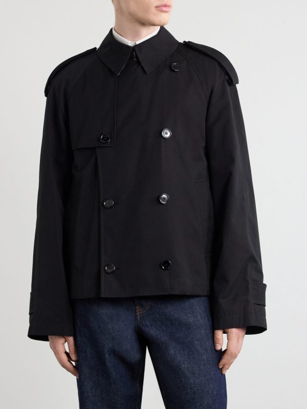 Cropped Cotton-Gabardine Trench Coat - FR Cropped Cotton-Gabardine Trench Coat - FR