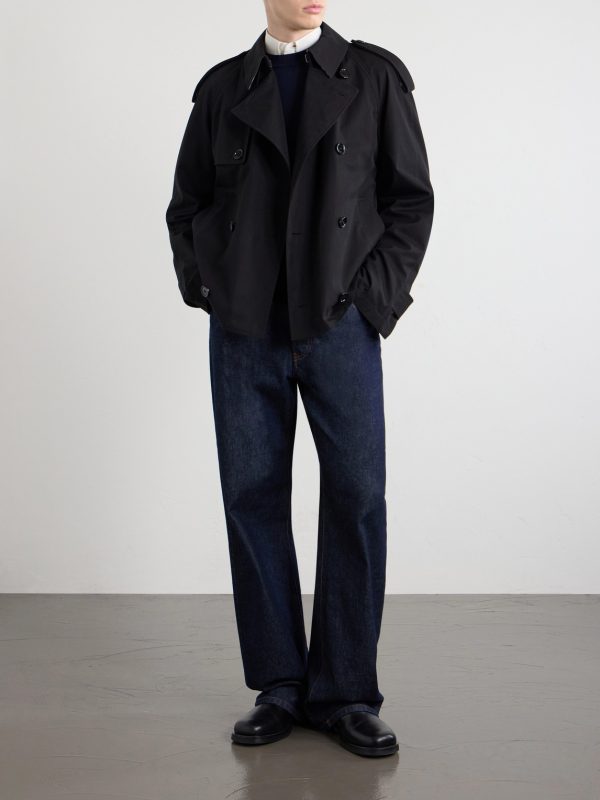 Cropped Cotton-Gabardine Trench Coat - OU Cropped Cotton-Gabardine Trench Coat - OU