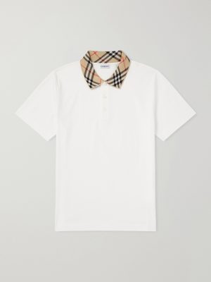 Checked Cotton-Piqué Polo Shirt Checked Cotton-Piqué Polo Shirt