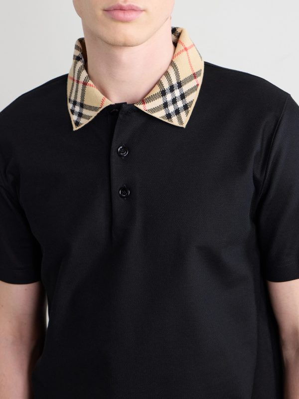 Checked Cotton-Piqué Polo Shirt - CU Checked Cotton-Piqué Polo Shirt - CU