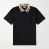 Checked Cotton-Piqué Polo Shirt Checked Cotton-Piqué Polo Shirt