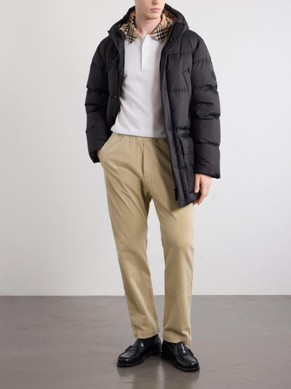 Hooded Wool-Trimmed Quilted Shell Down Jacket - OU Hooded Wool-Trimmed Quilted Shell Down Jacket - OU
