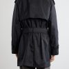Belted Shell Trench Coat - BK Belted Shell Trench Coat - BK