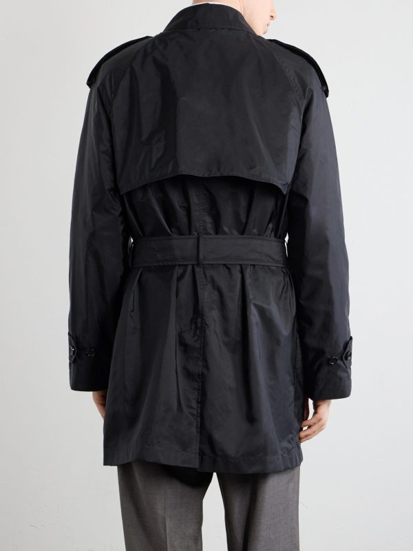 Belted Shell Trench Coat - BK Belted Shell Trench Coat - BK