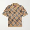 Checked Cotton-Blend Polo Shirt Checked Cotton-Blend Polo Shirt