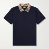 Checked Cotton-Piqué Polo Shirt Checked Cotton-Piqué Polo Shirt