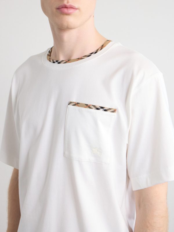 Logo-Embroidered Checked Cotton-Jersey T-Shirt - CU Logo-Embroidered Checked Cotton-Jersey T-Shirt - CU
