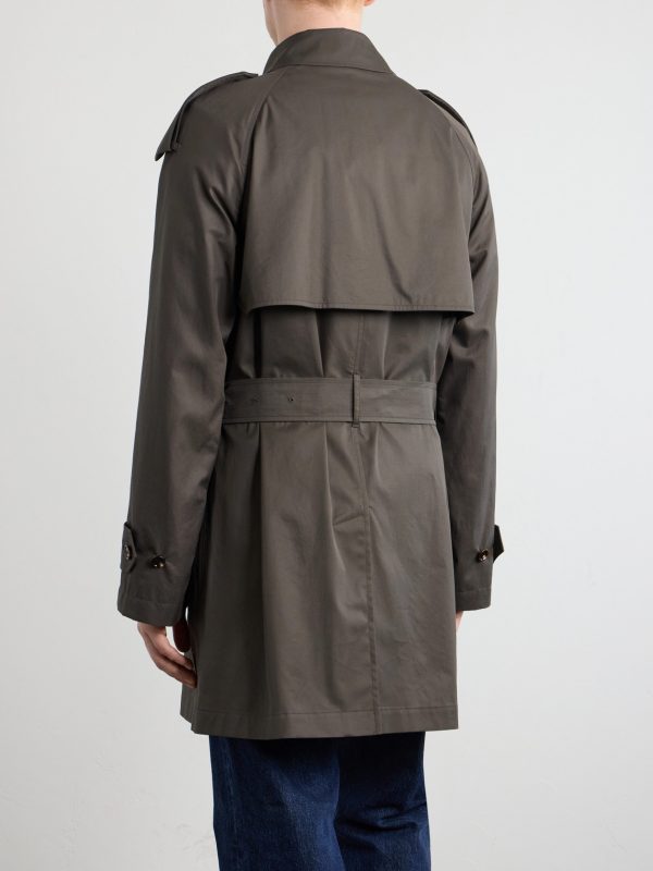 Belted Cotton-Gabardine Trench Coat - BK Belted Cotton-Gabardine Trench Coat - BK