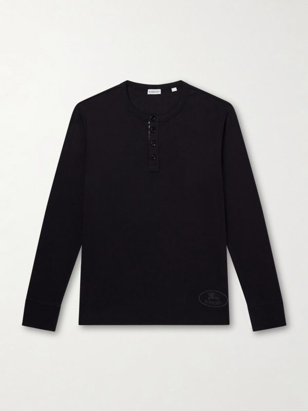Logo-Embroidered Ribbed Cotton-Blend Jersey T-Shirt Logo-Embroidered Ribbed Cotton-Blend Jersey T-Shirt