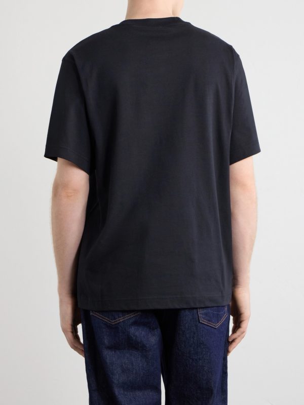 Logo-Embroidered Cotton-Jersey T-Shirt - BK