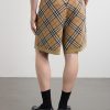 Straight-Leg Knitted Checked Cotton-Blend Shorts - BK Straight-Leg Knitted Checked Cotton-Blend Shorts - BK