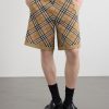 Straight-Leg Knitted Checked Cotton-Blend Shorts - FR Straight-Leg Knitted Checked Cotton-Blend Shorts - FR
