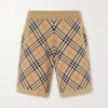 Straight-Leg Knitted Checked Cotton-Blend Shorts Straight-Leg Knitted Checked Cotton-Blend Shorts