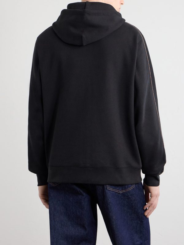 Logo-Embroidered Cotton-Jersey Zip-Up Hoodie - BK Logo-Embroidered Cotton-Jersey Zip-Up Hoodie - BK