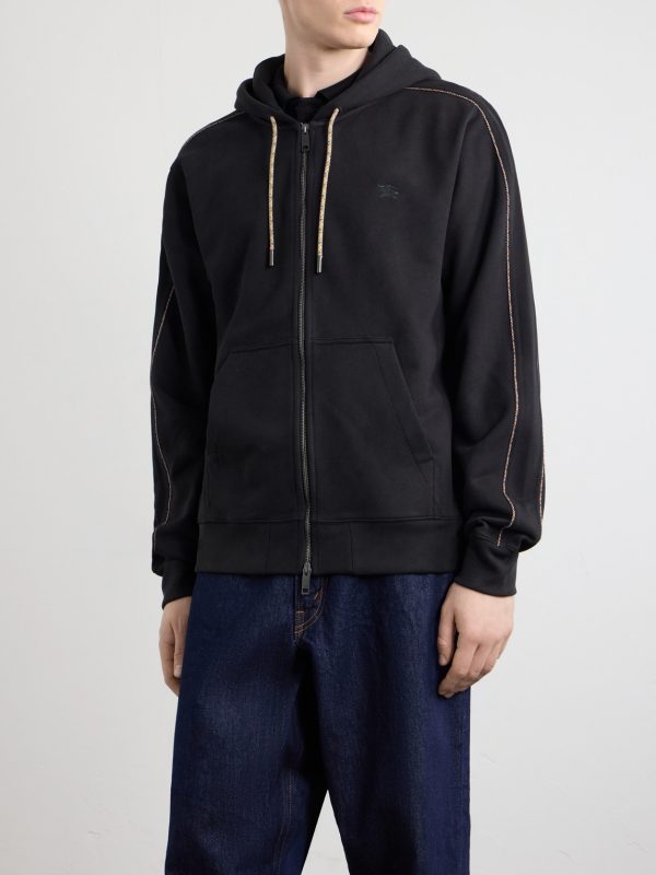 Logo-Embroidered Cotton-Jersey Zip-Up Hoodie - FR Logo-Embroidered Cotton-Jersey Zip-Up Hoodie - FR
