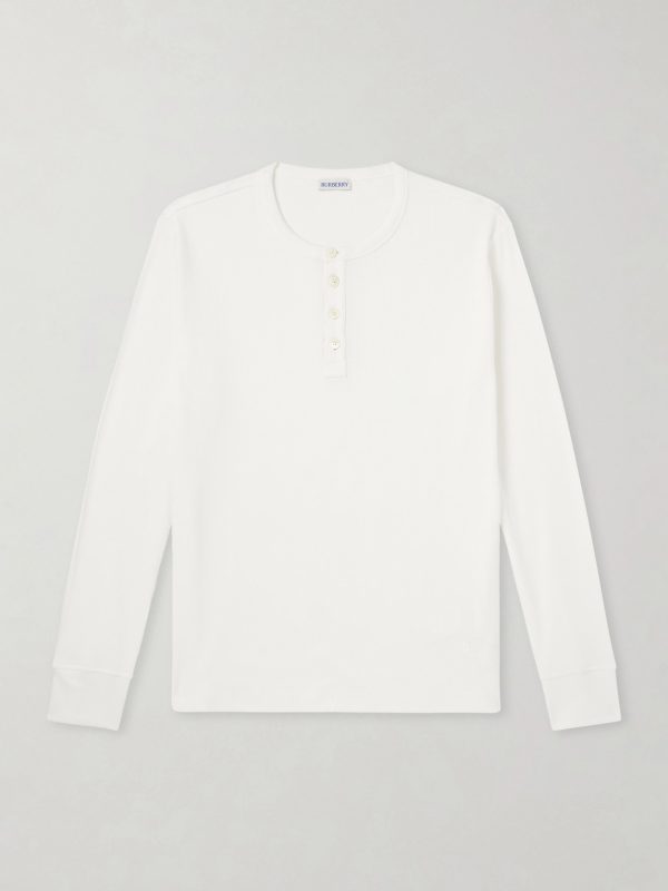 Logo-Embroidered Ribbed Cotton-Blend Jersey T-Shirt Logo-Embroidered Ribbed Cotton-Blend Jersey T-Shirt